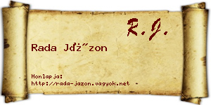 Rada Jázon névjegykártya
